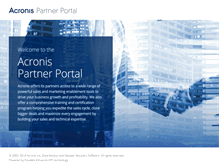 Tablet Screenshot of partners.acronis.com