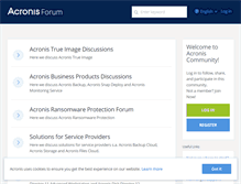 Tablet Screenshot of forum.acronis.com